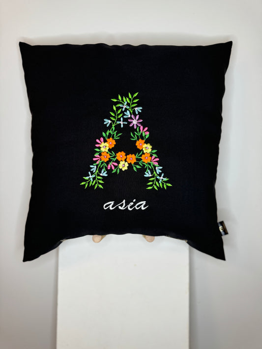Flower Initial & Name Pillows