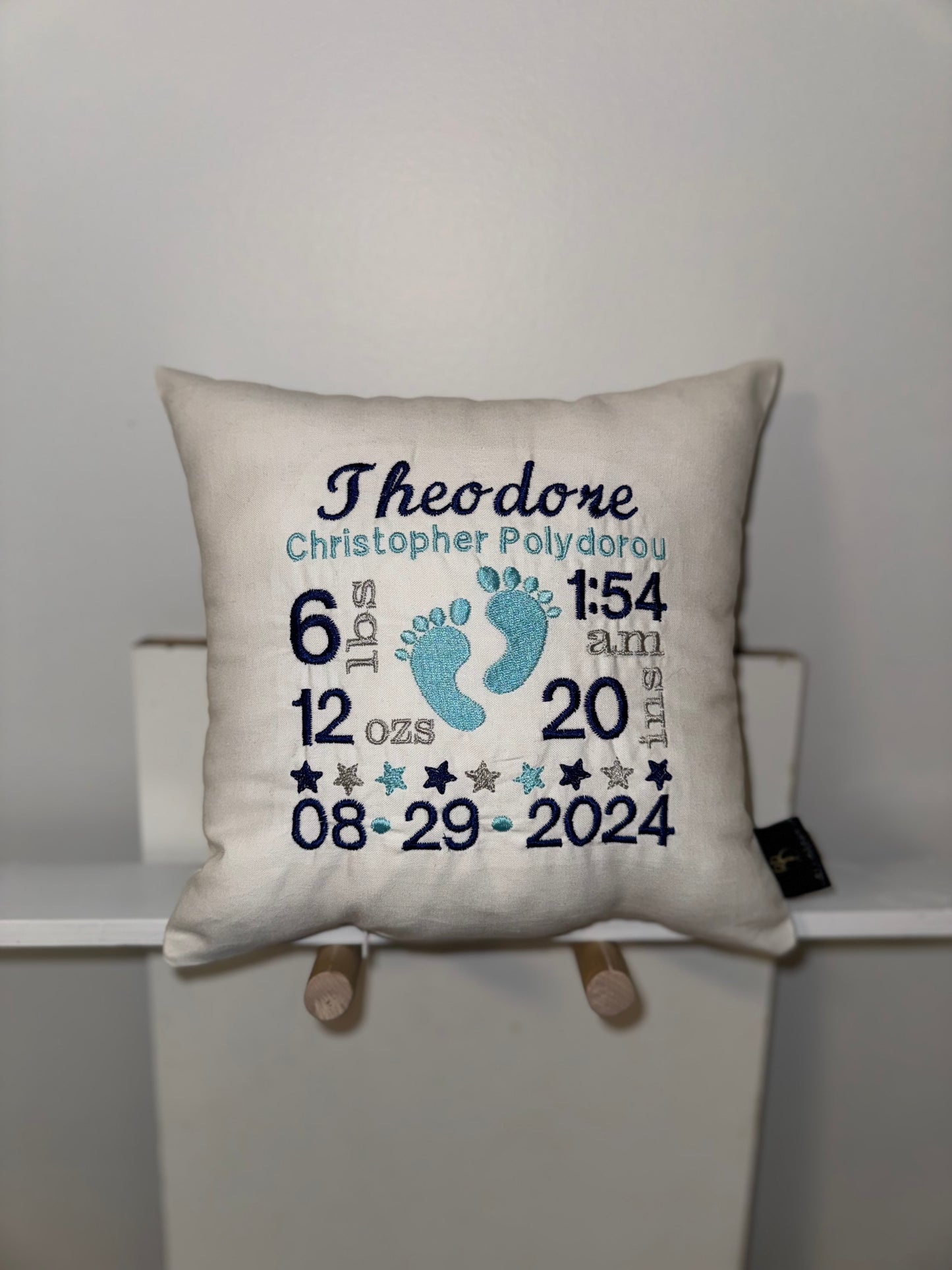 Baby Birth Stat Keepsake Pillow