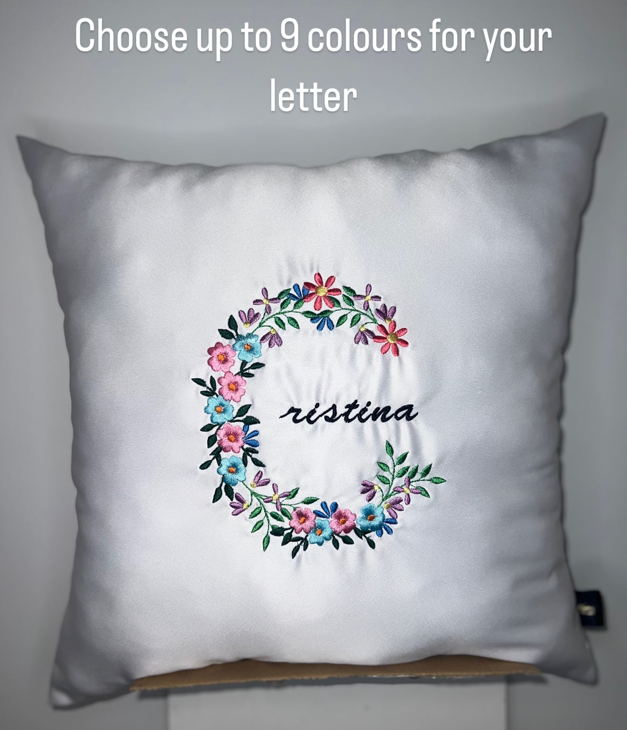 Flower Initial & Name Pillows